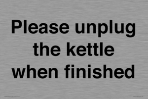 Please unplug the kettle when finished